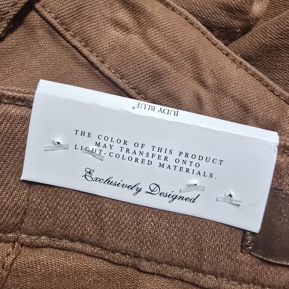 NWT Judy Blue Garmet Dyed Straight Leg Camel Colored High Waist Jeans, Sz 11/30. - Picture 10 of 11
